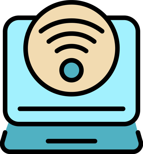 笔记本电脑wifi图标平图片下载