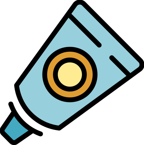 婴儿乳霜管图标扁平图片下载