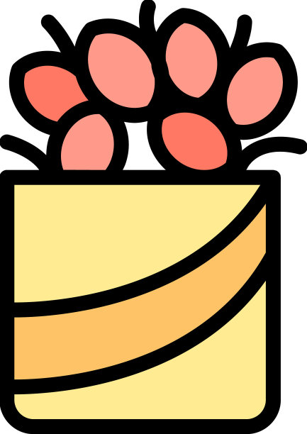 复活节花束图标扁平图片下载