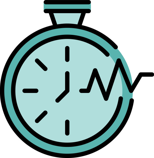 晚下班秒表图标平图片下载