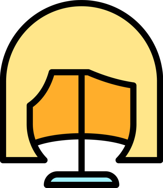 头发假发图标扁平图片下载