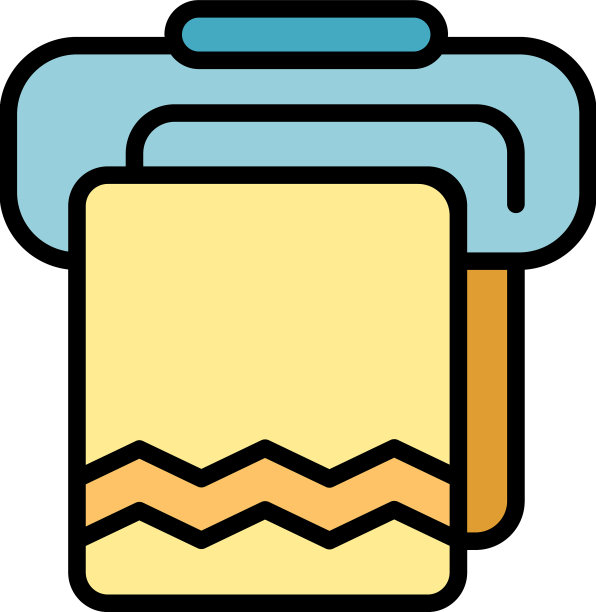 早上浴巾图标平图片下载