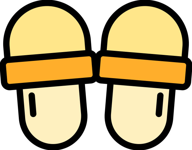 家拖鞋经典图标平图片下载