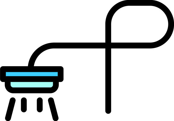 莲蓬头卫生图标扁平图片下载