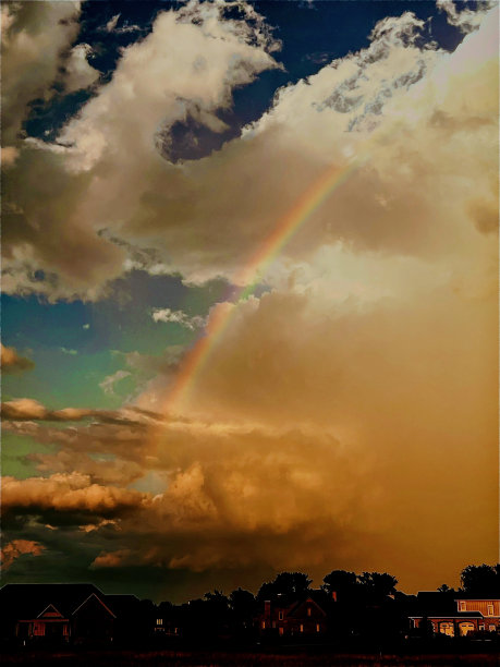 晨曦彩虹图片下载