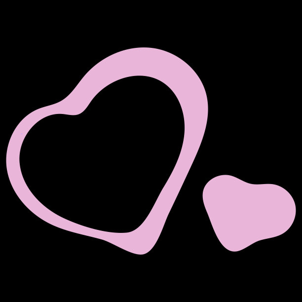 柔和的心形。爱插图。手绘设计情人节卡片背景。网络图标，符号，标志。浪漫的婚礼请柬。图片下载