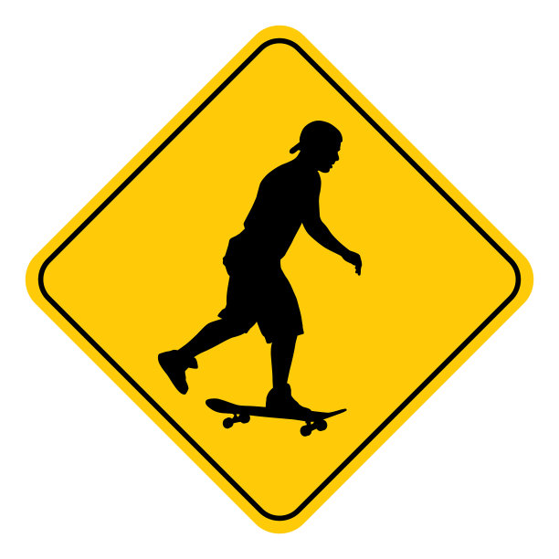 滑板地图道路标志图片下载