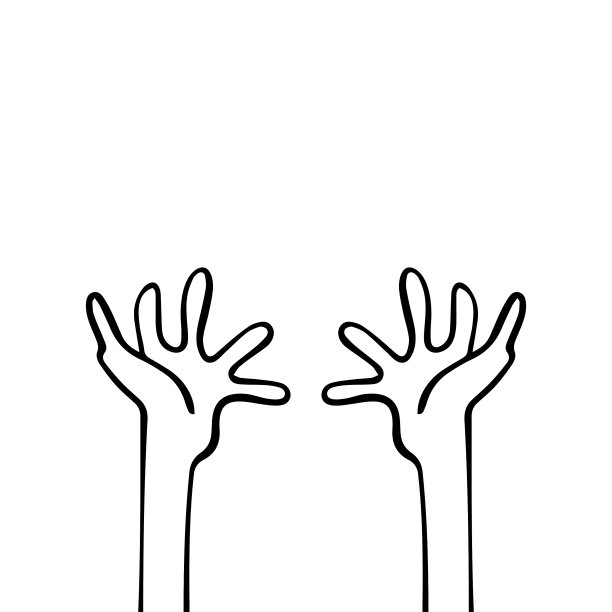 人的手伸出铅笔画图片下载