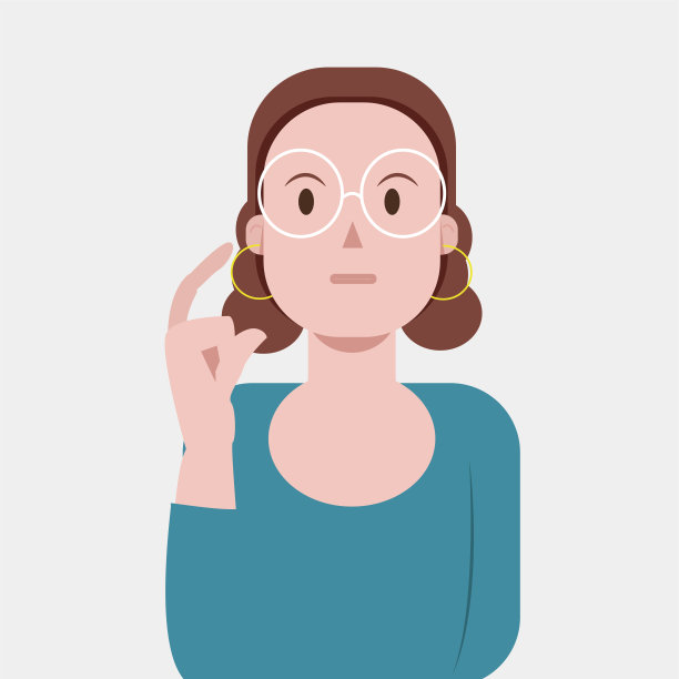 一个年轻的女人，她被问题所困扰，她的思想和思考这个问题矢量图。图片下载