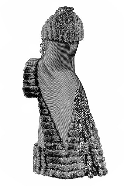 维多利亚时代的时尚女性，黑色长毛绒夹克图片下载