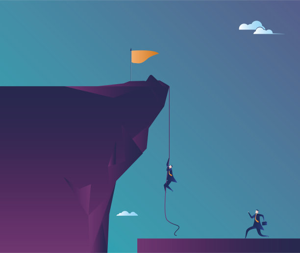 商人试图攀登到顶端，以实现他们的目标图片下载