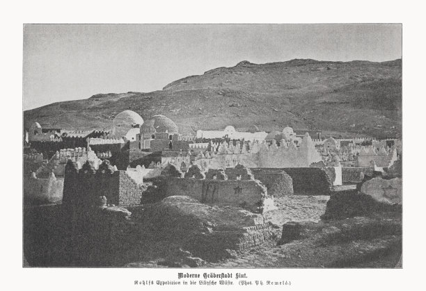 西特现代陵墓(阿斯尤特)，中埃及，半色调印刷，出版于1899年图片下载
