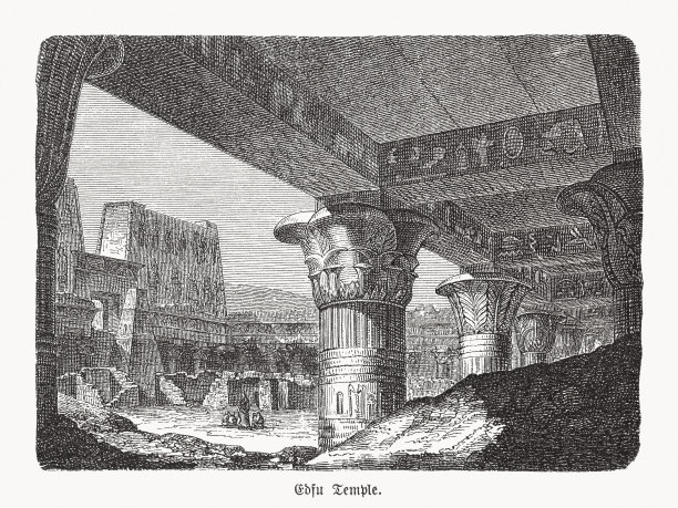 埃及埃德夫神庙木刻版画（1893年发布）图片下载