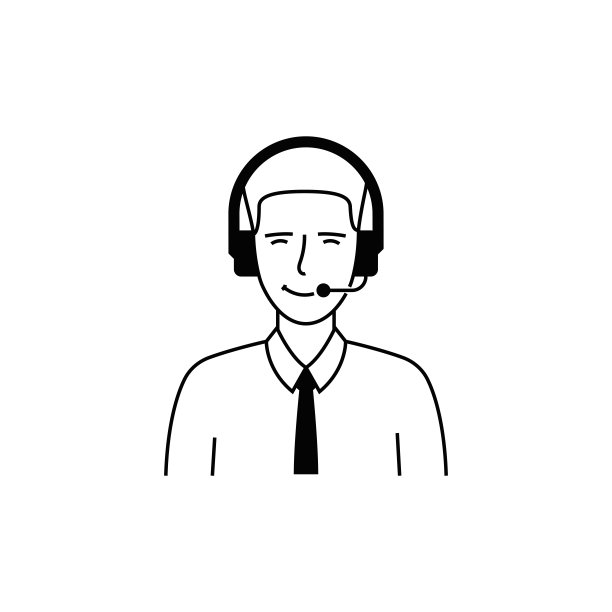 呼叫中心人员线路图标图片下载