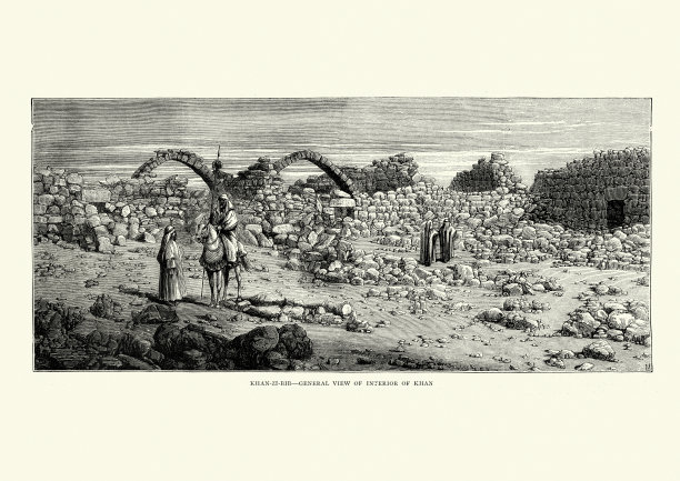 约旦汗-兹-比卜19世纪古遗址图片下载