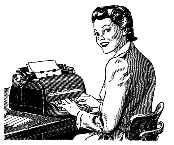 在书桌上打字的女人图片下载