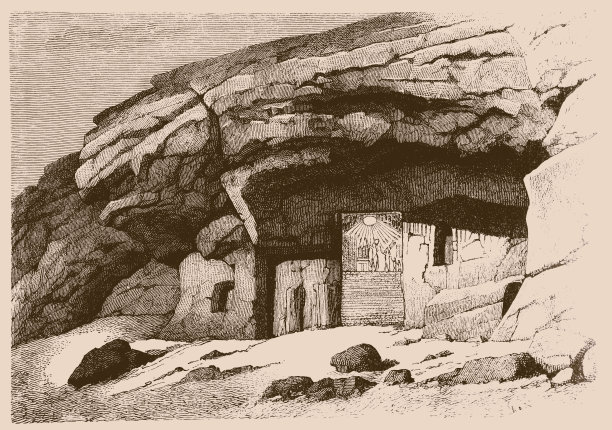 阿肯那顿在阿马纳城的界碑，埃及图纳埃尔-盖贝尔，公元前1350-1334年图片下载