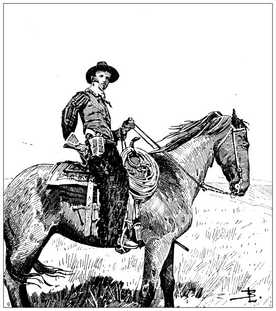 古董形象:牛仔图片下载