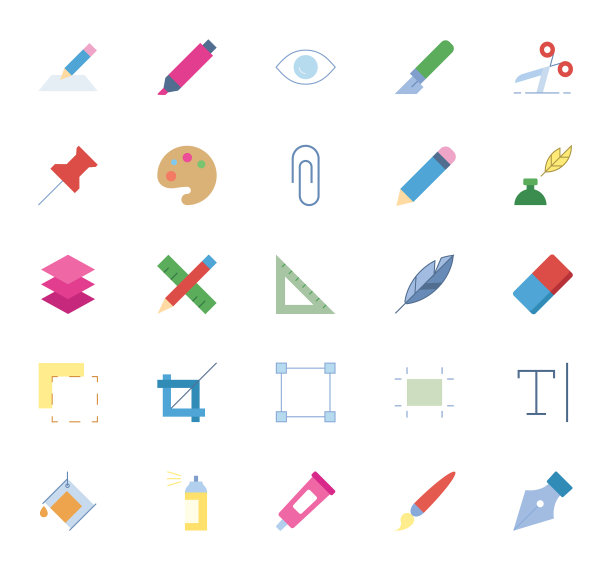 艺术图标套装图片下载
