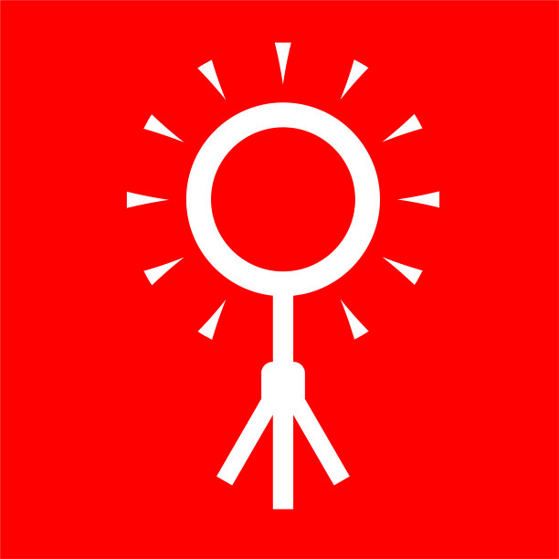 拍摄光在三脚架图标图片下载