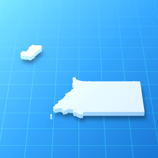 赤道几内亚3D地图上的蓝色背景图片下载