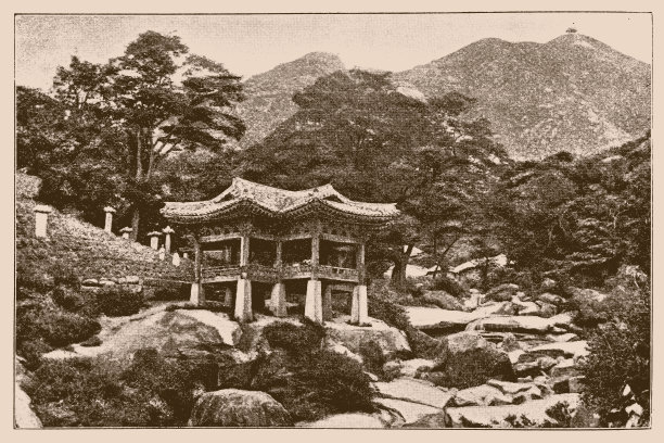 森林中的寺庙图片下载