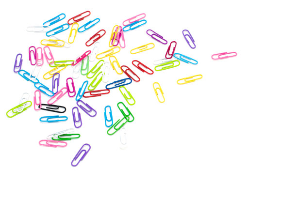 收集彩色回形针图片下载