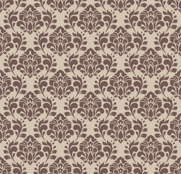 米色和棕色法国锦缎豪华装饰织物图案图片下载