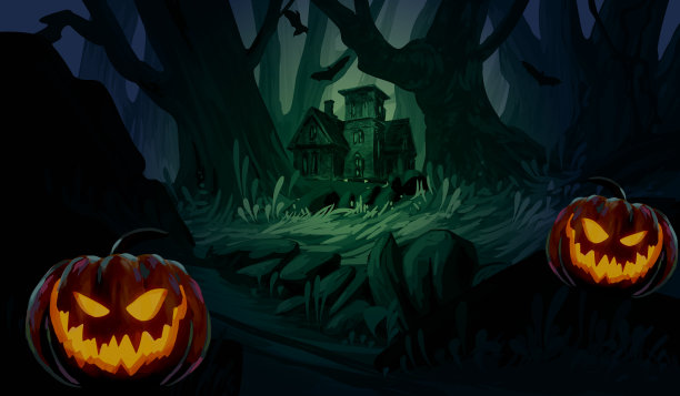 美丽的万圣节背景图片下载