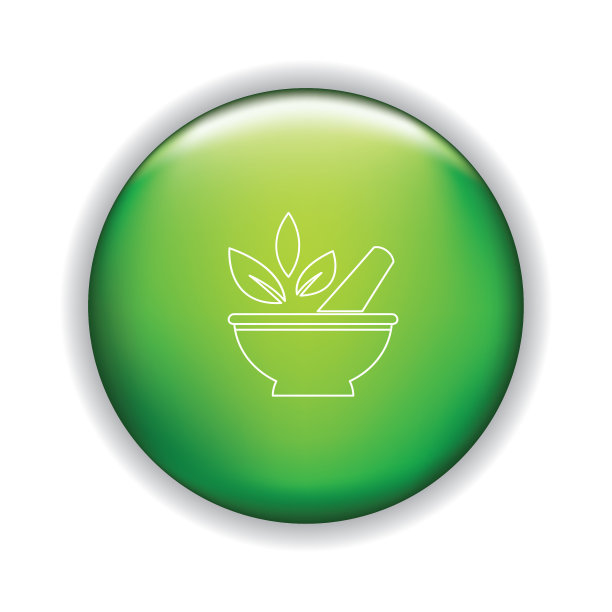 细线医疗保健图标在闪亮的按钮上图片下载