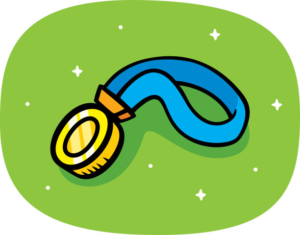 金色奖牌涂鸦图片下载