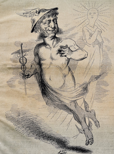 商人之神水星从太阳那里获得能量，飞走了图片下载