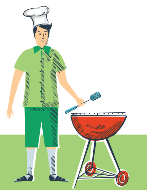 20世纪50年代的夏日烧烤邀请图片下载