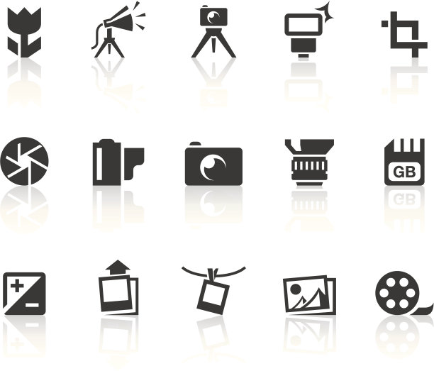 摄影图标|简单的黑色系列图片下载