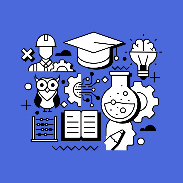 STEM教育相关线设计风格网页横幅图片下载