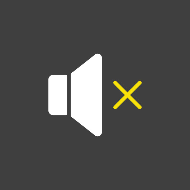 深色背景上的声音开启/关闭标志图标图片下载