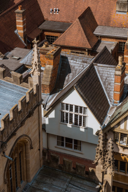 俯瞰牛津郡的牛津城图片下载