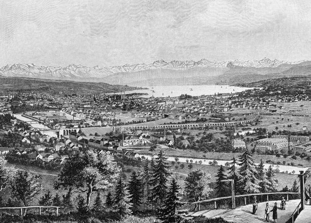 Zürich鸟瞰图图片下载