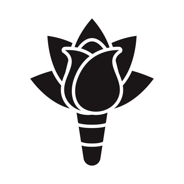 胸花浪漫象形文字图标图片下载