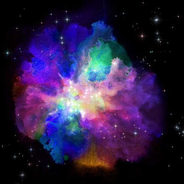 五彩缤纷的星云图片下载