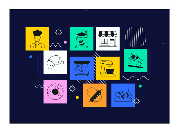 面包矢量横幅设计概念。图片下载