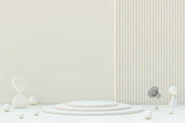 现代3D抽象背景平台的产品展示图片下载