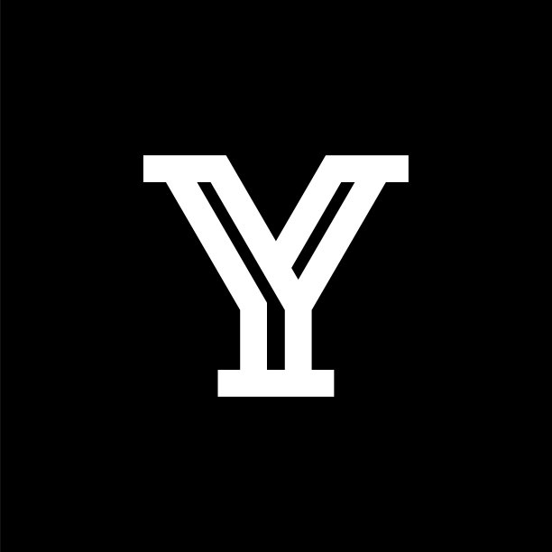 优雅的衬线标志字母y图片下载