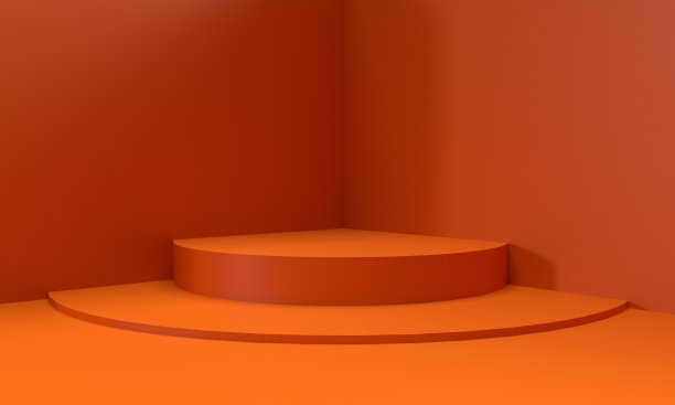 橙色讲台圆形台阶背景壁纸空白文案空间广告营销产品秋天九月十月快乐万圣节31 31恐怖恐怖商业报价图片下载