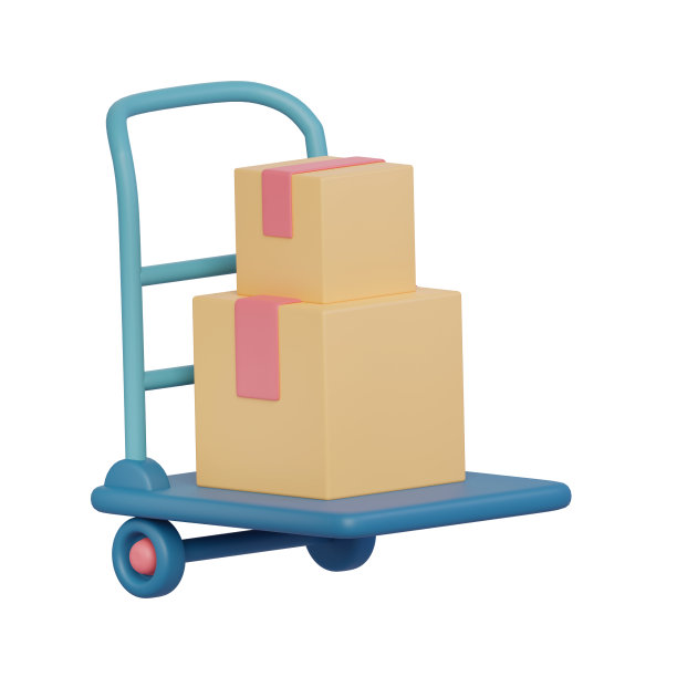 3D渲染小车交付图标图片下载