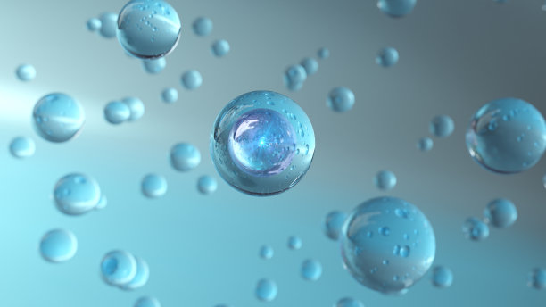 夜光精华液气泡的3D渲染图片下载