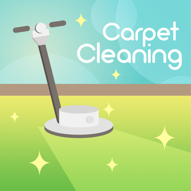 清洁地毯插图背景。家庭服务说明图片下载
