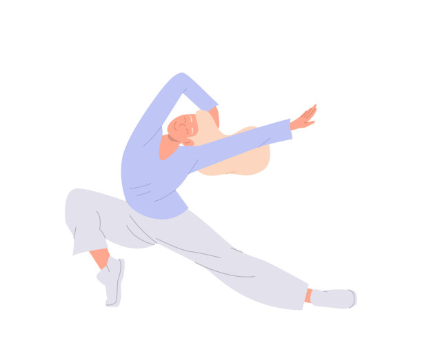 年轻的少女女当代舞蹈卡通人物表演孤立的白色背景图片下载