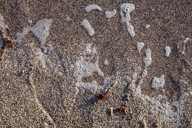 沙滩纹理图像与海泡沫在葡萄牙海滩图片下载