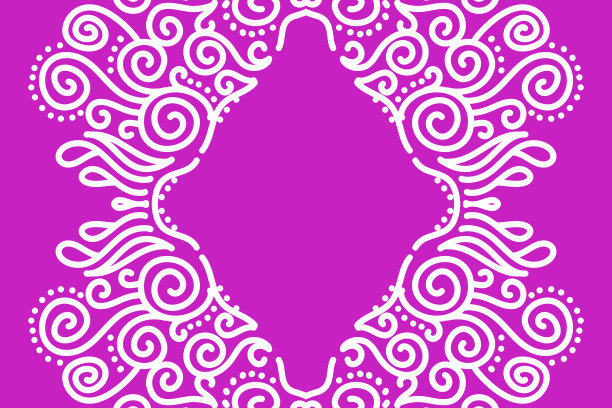 美丽的花白色蜡染民族大雅装饰与紫色的背景图片下载